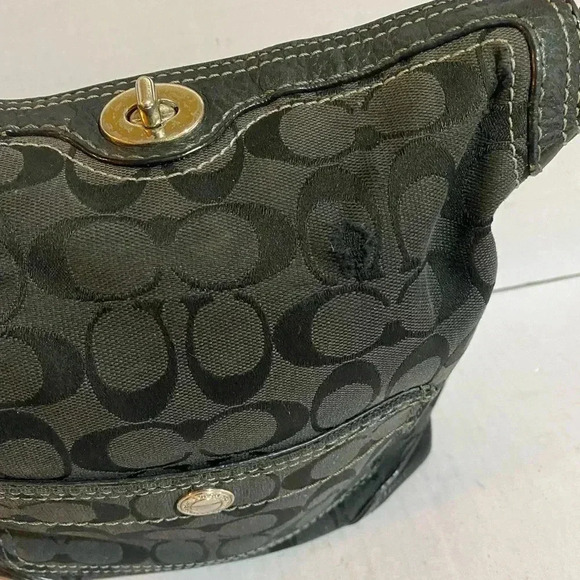 Coach CC signature canvas print satchel handbag - Picture 5 of 12